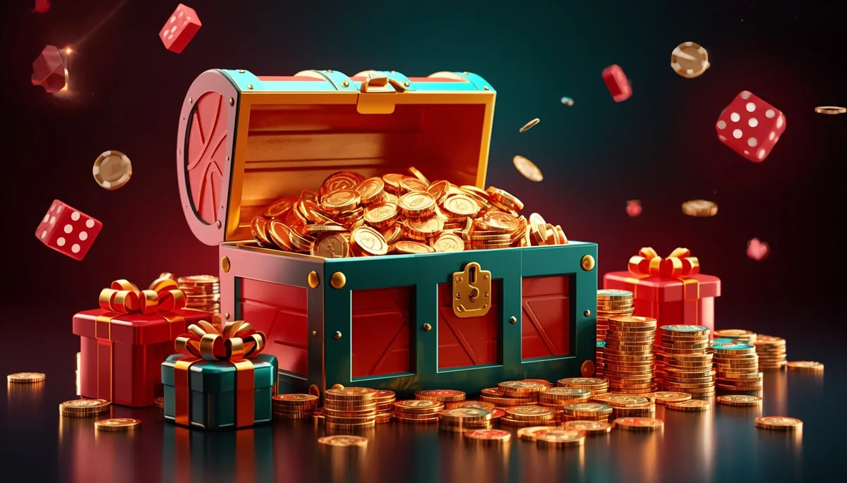 Бонусы Pinco Casino — сундук с золотыми монетами, подарки и фриспины по промокоду BonusPinco